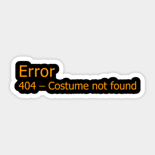 Error 404 Halloween Not Found Sticker